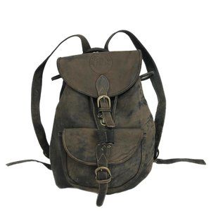 Backpack Large Handcrafted Rucksack Brown Thick Leather ALL THE PRETTY HORSES